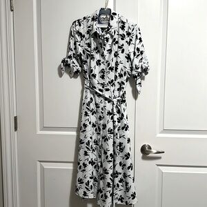Calvin Klein Fit & Flare Midi Shirt Dress